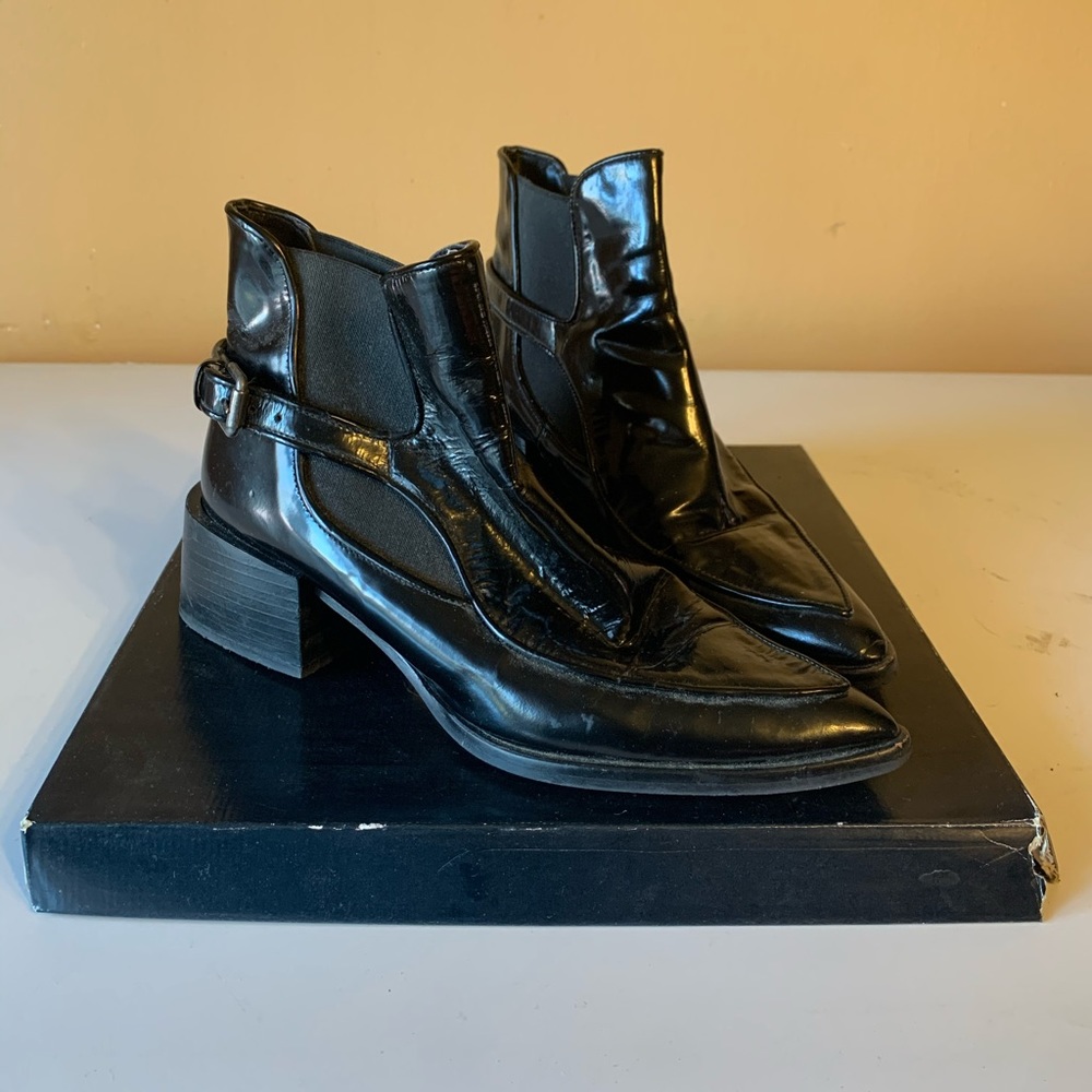 Black Zara pointed Chealse Boot
